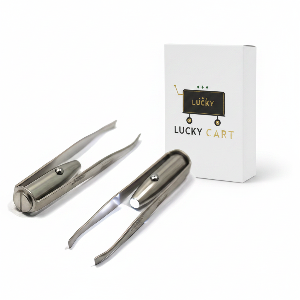 Tweezers with Lucky Cart Box